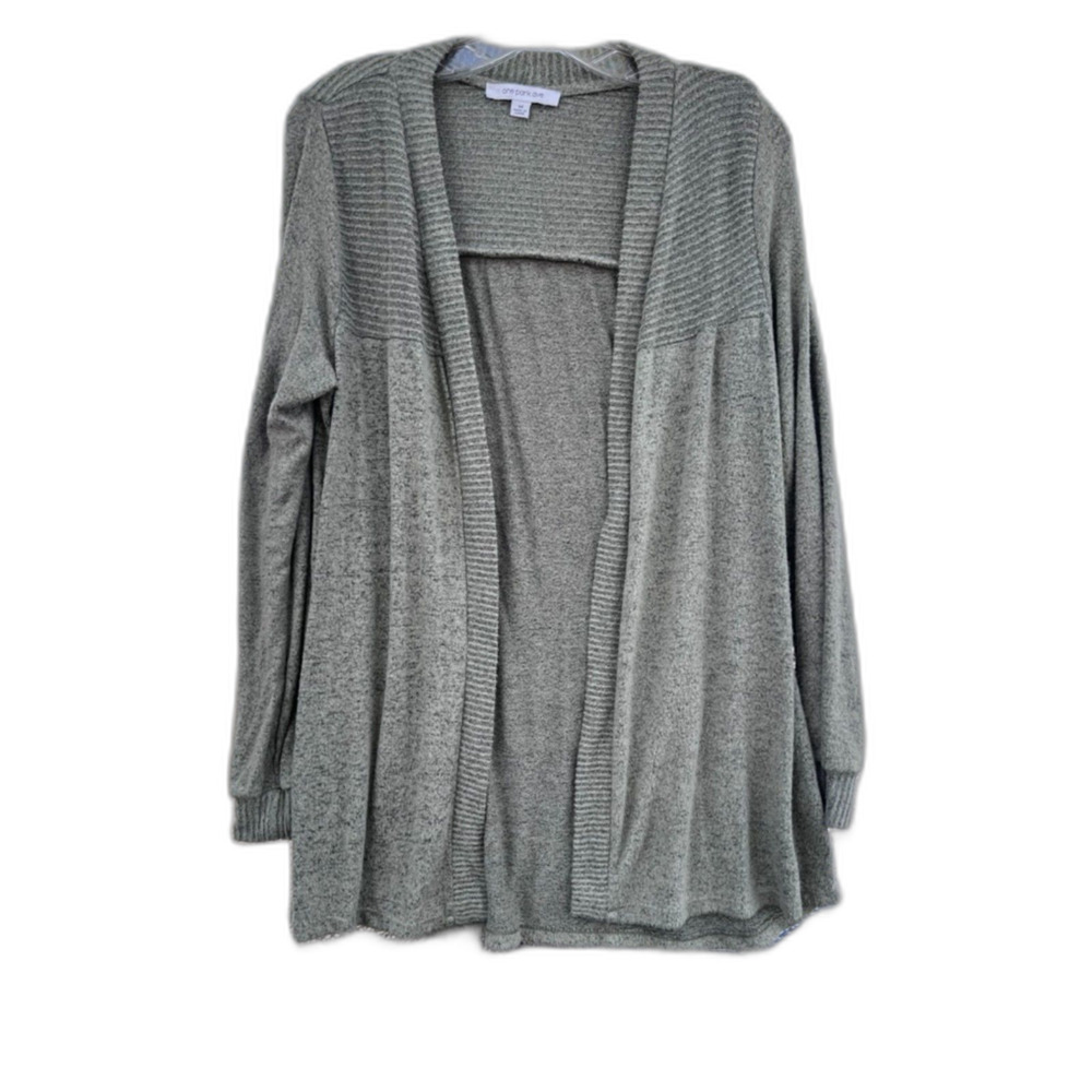 ONE PARK AVE WOMENS OPEN FRONT CARDIGAN SIZE M GREEN SOFT